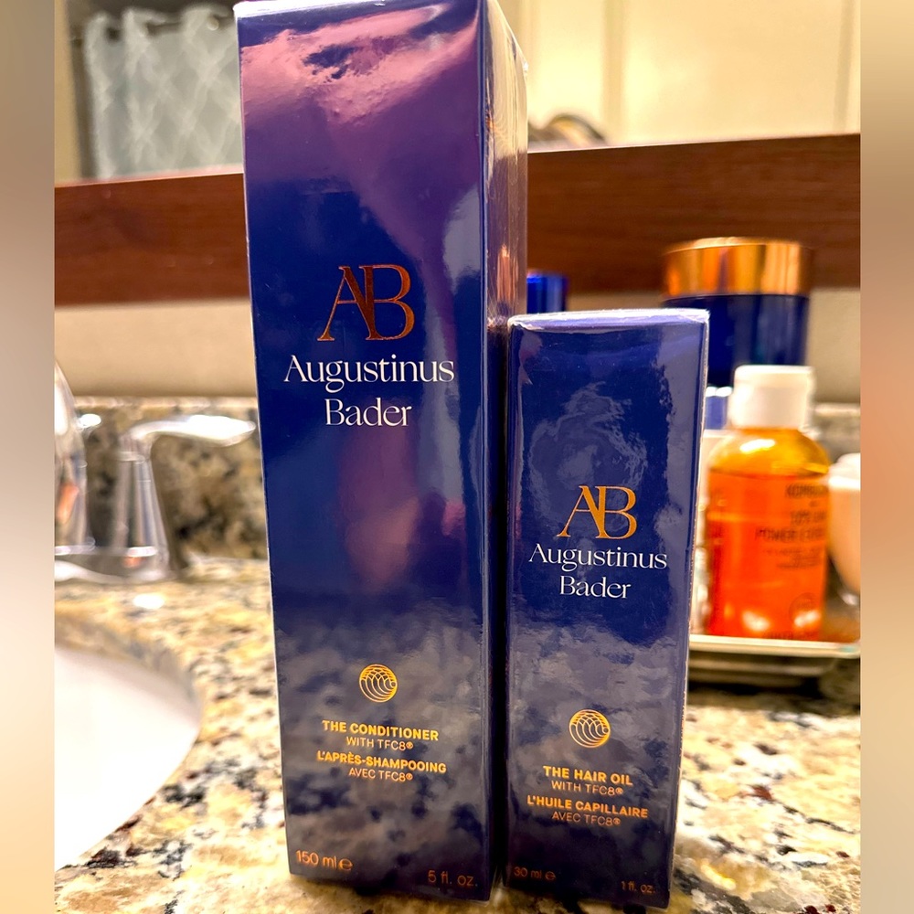 Augustinus bader hair products.